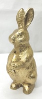 Sculpture décorative de lapin en aluminium de luxe avec finition résistante à la rouille pour salon, réception et cadeau d'entreprise