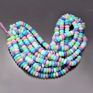 Perles rondes lisses d'opale de bonbons naturels multi disco perles de pierres précieuses en vrac pour la fabrication de bijoux 7-8mm opale au prix de gros en vrac - Product Image 3