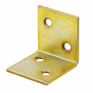 Wide Angle Bracket 60x60x60mm Raw Steel Yellow Galvanized GAH 40-Piece Set for <b>Storage</b> Racks & Shelving <b>Units</b> - Product Image 2