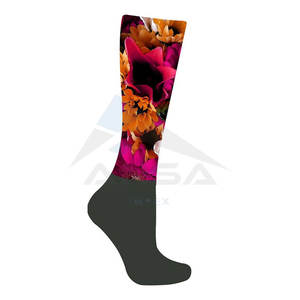 Chaussettes hautes nouveau design avec logo équestre personnalisé Chaussettes d'équitation respirantes de qualité supérieure pour femmes et hommes Sports durables - Product Image 1