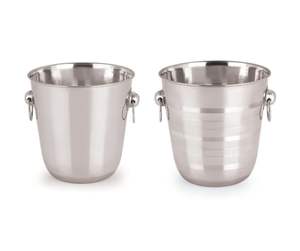 Eco-Friendly Stainless Steel Ice Bucket with Side <b>Ring</b> Handles Food Contact Safe - Product Image 1