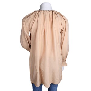 Women's Loose Fit Embroidered Kurti - Beige - Product Image 2