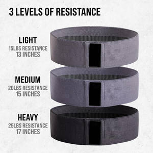 Bandes de résistance pour les fesses en tissu polyester OEM pour femmes, bandes de résistance élastiques pour les hanches, entraînement de fitness, squat, accessoires de yoga pour la salle de sport - Product Image 6