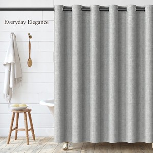 <span class=keywords><strong>Rideau</strong></span> <span class=keywords><strong>de</strong></span> <span class=keywords><strong>douche</strong></span> imperméable et résistant à la moisissure, style lin, en polyester, avec anneaux silencieux, pour salle <span class=keywords><strong>de</strong></span> bain - Product Image 1