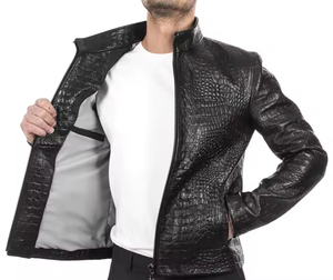 แจ็กเก็ตหนังขี่มอเตอร์ไซค์สำหรับผู้ชายเสื้อแจ็คเก็ตหนังขี่มอเตอร์ไซค์ - Product Image 5