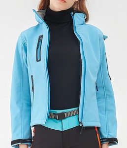 Veste Softshell coupe-vent à col montant personnalisée, tendance, élégante, fermeture éclair, veste pour femme, haute qualité, vente en gros, veste d'hiver - Product Image 1