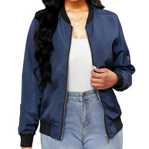 Nouveau élégant poches latérales Bomber veste coupe-vent chaud pour l'hiver respirant manches longues décontracté Fit Bomber veste pour les femmes - Product Image 5