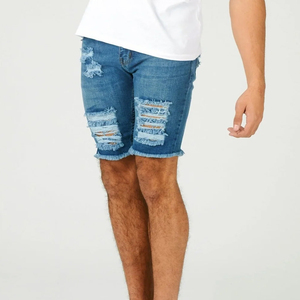 Pantalones cortos de mezclilla para hombre con estampado de logotipo personalizado de alta calidad, pantalones cortos de mezclilla para hombre con la última moda de verano - Product Image 5