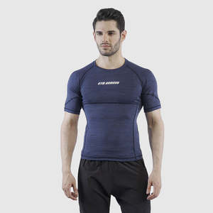 Camiseta de Compresión For Armour, Corte Ajustado, Estilo Urbano, Color Azul Marino, Tejido de Punto Ligero de 240 Gramos, Estampado, Para Cualquier Temporada - Product Image 3