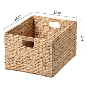 Panier de rangement rectangulaire en jacinthe d'eau naturelle, tissé à la main, fait à la main, vente en gros, écologique, fabriqué au Vietnam - Product Image 2