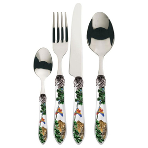 Cuchillo de plata a granel de larga duración, tenedor, cuchara, juego de cubiertos de lujo, cubiertos de acero inoxidable, juegos de cubiertos para uso en fiestas de Navidad - Product Image 6