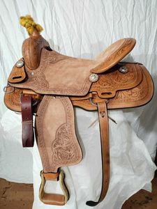 Silla de Montar Occidental de Cuero Marrón de Primera Calidad, Hecha a Mano, para Equitación y Carreras de Caballos, a un Precio Accesible - Product Image 4