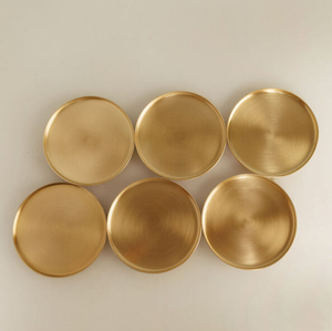 Juego de Posavasos de Latón Hechos a Mano, Reutilizables y Ecológicos, Diseño Personalizable, Estilo Rústico, para Hogar, Hotel, Restaurante - Product Image 3