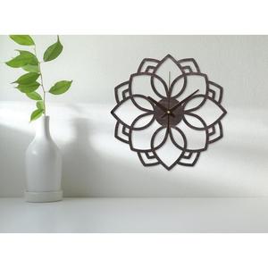 นาฬิกาแขวนผนังดีไซน์ดอกไม้แบบทันสมัยขนาด30ซม. นาฬิกาติดผนังตกแต่งหน้าเดียวตกแต่งบ้านโลโก้ตกแต่งสไตล์อาร์ตเดคโคที่กำหนดเอง - Product Image 1