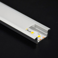 Profilé LED en aluminium 1708, barre lumineuse LED personnalisée, boîtier pour bande LED pour la décoration d'armoires