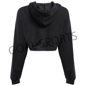 Haut à capuche court de haute qualité, offre personnalisée, dernière conception de Logo, pour femmes, au Pakistan - Product Image 5