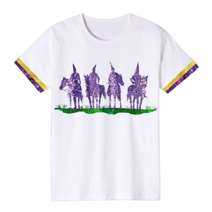 100% coton T-shirt 2024 personnalisé coloré paillettes travail manuel Mardi Gras Mamao chemise carnaval fête tenue c'est Mardi Gras T-shirt - Product Image 2