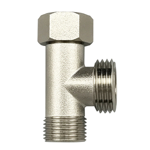 Raccord en T en laiton G-3/8'' pour toilettes, <span class=keywords><strong>adaptateur</strong></span> <span class=keywords><strong>de</strong></span> <span class=keywords><strong>robinet</strong></span> <span class=keywords><strong>de</strong></span> <span class=keywords><strong>salle</strong></span> <span class=keywords><strong>de</strong></span> <span class=keywords><strong>bain</strong></span> pour usage hôtelier, système européen - Product Image 1