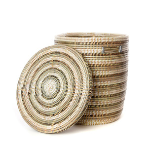 Panier de rangement en jonc de mer tressé, prix de gros direct, bac en jonc de mer, conteneur en paille, paniers - Product Image 3