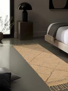 Jute Boho Runner Tapis Naturel Marron Antidérapant Long Treillis Géométrique Tapis De Couloir Rustique Pouce Durable Décor De Sol - Product Image 6