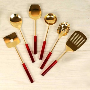 ใหม่สแตนเลสที่มีคุณภาพสูงชุดครัว2022ใหม่ชุบทองครึ่งสีดำเซรามิกการออกแบบ End Handle - Product Image 6