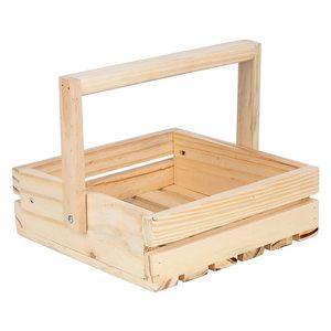 Big Rectangle Pinewood <b>Basket</b> With Handle Tray Platter <b>for</b> Serving <b>Gift</b> Packing Gifting Pinewood <b>Basket</b> <b>for</b> Fruit Snacks Bowls - Product Image 4