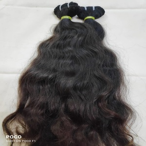 Raw Indian Temple Human Hair Bundles | 100% Unprocessed Wavy <b>Extensions</b> | Machine Weft Hair Vendor Supply from India - Product Image 1