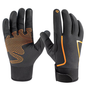 Gants de course légers pour hommes avec couche intérieure en polyester chaud et surface extérieure résistante à l'eau par temps froid - Product Image 2