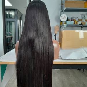 Peluca sin pegamento 2x6 al por mayor, cabello humano 100% vietnamita negro, hueso recto de 32 pulgadas con estilos de ondas y rizos de encaje HD - Product Image 2