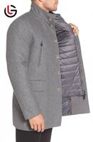 Vente en gros Blazer Trench en tweed mélangé de laine pour hommes Manteau chaud d'hiver à simple boutonnage Pardessus respirant Anti-rides Écologique