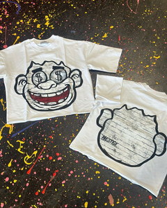 300gsm Peso pesado 100% Algodón Transpirable Gran tamaño Diseño personalizado Lavado ácido Logotipo gráfico Serigrafía High Street Unisex T - Product Image 1