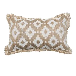 Wholesale Suppliers 100% Jute Cushion with Rectangle Shaped Soft Touch Every Day Uses Cushion Cover At Low Prices