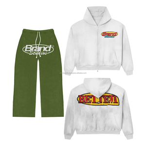 ชุดวอร์ม2ชิ้นสำหรับผู้หญิงชุดวิ่งจ๊อกกิ้งแบบลำลองชุดครอปมีฮู้ดและเลานจ์พิมพ์ลายโลโก้ออกแบบได้ตามต้องการ - Product Image 4