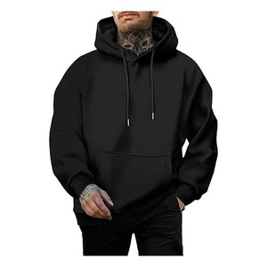 Sweat à capuche en polaire d'hiver 100% coton personnalisable, technique, sportif, uni, doux, léger, unisexe, avec poche - Product Image 1