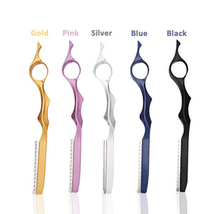 Maquinilla de afeitar con anillo Desechable plástico Salón Sharp Barber Razor Blade Maquinillas de afeitar Corte de pelo fino - Product Image 1