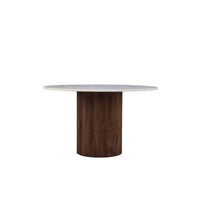 Ensemble de table à manger pliante en bois de manguier massif avec plateau en marbre, hauteur réglable, forme carrée, pour la maison, le bureau, l'hôtel, l'école, le centre commercial, la salle de sport, le restaurant