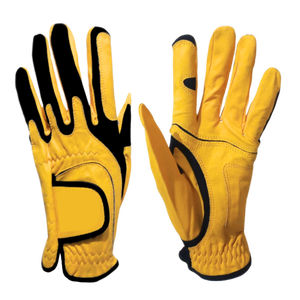 Guantes de golf de cuero sintético transpirable para hombres y mujeres, mejora de licra, logotipo personalizado, mano izquierda y derecha, deportes aceptados por EOM - Product Image 1