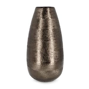 Vase bouteille en verre design de texture moderne industriel fait à la main décor de mariage à la maison appel de noël forme ovale en aluminium - Product Image 6