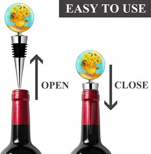 Étonnants bouchons de bouteille de vin en acier inoxydable pour bar cadeau, fête de vacances ou mariage - Product Image 3