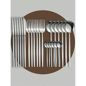 Juego de cubiertos de acero inoxidable moderno con asas elegantes y lisas y alta durabilidad para ajustes de mesa sofisticados - Product Image 2