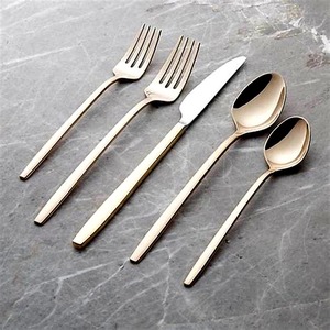 Juego de Cubiertos de Acero Inoxidable con Mango de Resina Blanca Estilo Europeo Occidental, Económico, para el Hogar - Product Image 2