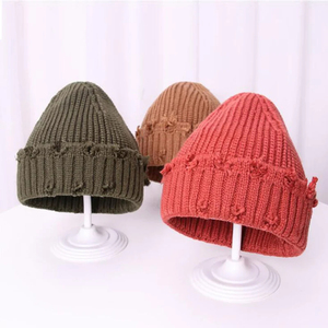 Gorro básico de moda de otoño e invierno para mujer, gorro de estilo Hip Hop Unisex con bordado, gorros cálidos, estilo Skullie Hole Harajuku - Product Image 3