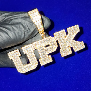 Collar con Nombre de Plata de Ley 925 de Primera Calidad con Moissanita, Colgante con Letra Personalizada con Aspecto de Diamante Brillante, Regalo de Lujo Estilo Hip Hop - Product Image 3