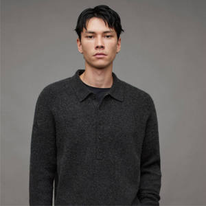 Polo de algodón de bambú para hombre, camiseta de rugby personalizada, camiseta ecológica para hombre, Polo sostenible de manga larga de rugby - Product Image 2