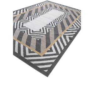 Alhambra Flat Weave Wool <b>Rugs</b> Grey Black Geometric Abstract for Home <b>Jute</b> <b>Rug</b> for Hallway Room Rectangle Striped-ADWP-13052 - Product Image 2