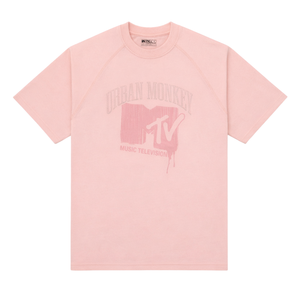 เสื้อยืดผู้ชายสีชมพูอ่อน ทรงหลวม ผ้าฝ้าย 100% สไตล์วินเทจ ลำลอง สตรีทแวร์ เนื้อผ้านุ่ม ระบายอากาศดี เหมาะสำหรับใส่ในชีวิตประจำวันในเมือง - Product Image 2