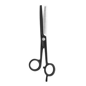 Ciseaux amincissants de cheveux de barbier de couleur noire 6.5 "avec des lames tranchantes durables ciseaux amincissants de cheveux en acier en métal pour la beauté - Product Image 6
