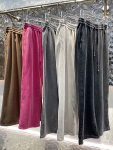 Pantalon de jogging avec logo personnalisé, délavé à l'acide, vêtements de sport en polyester léger pour hommes, vêtements de ville amples pour le fitness, l'entraînement et le sport - Product Image 2