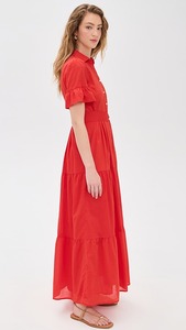 Vestido largo sin mangas con cuello en V para mujer, Color sólido, algodón, lino, cintura Natural con dobladillo grande, tejido lavable para la temporada de invierno - Product Image 3