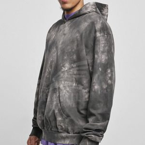HAMILO Men's <b>Tie</b>-<b>Dye</b> Hooded <b>Sweatshirt</b> Regular Fit Cotton French Terry Casual Pullover with Front Pocket and Logo - Product Image 3